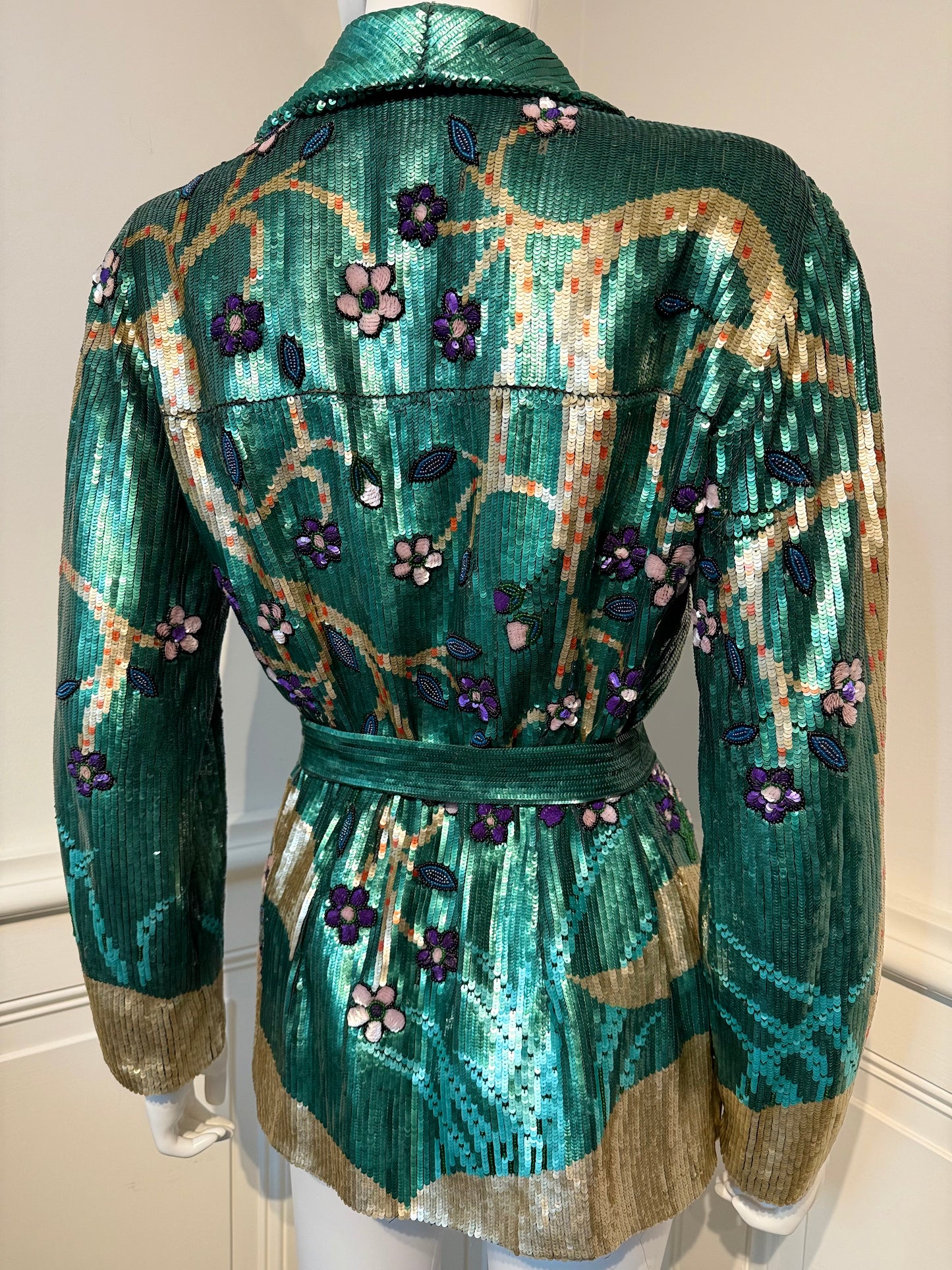 Rare Vintage Valentino Garavani AW 1993 Runway evening embroidered beaded jacket