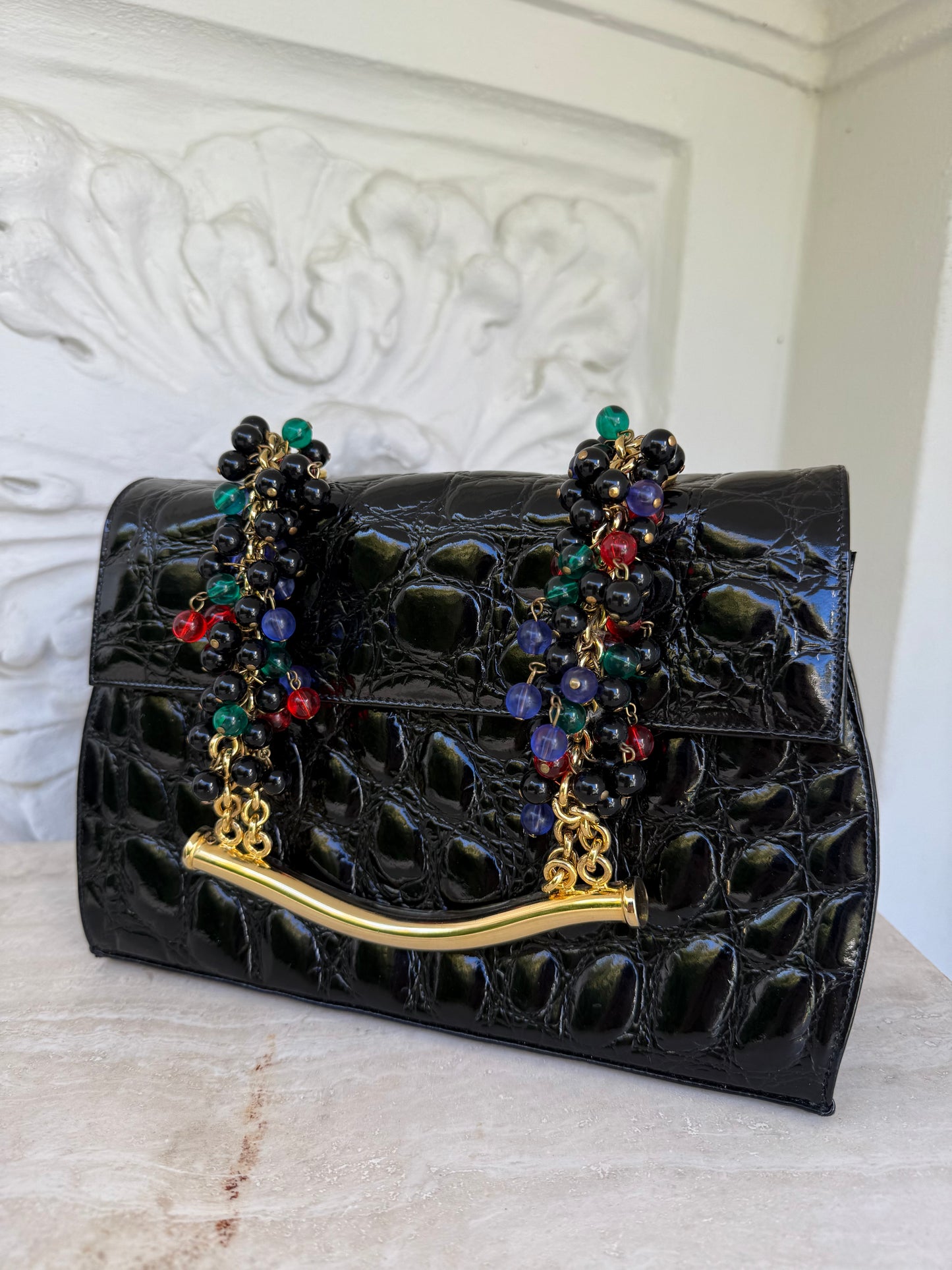 Extremely rare Gianni Versace Spring/Summer 1991 limited edition jeweled handbag