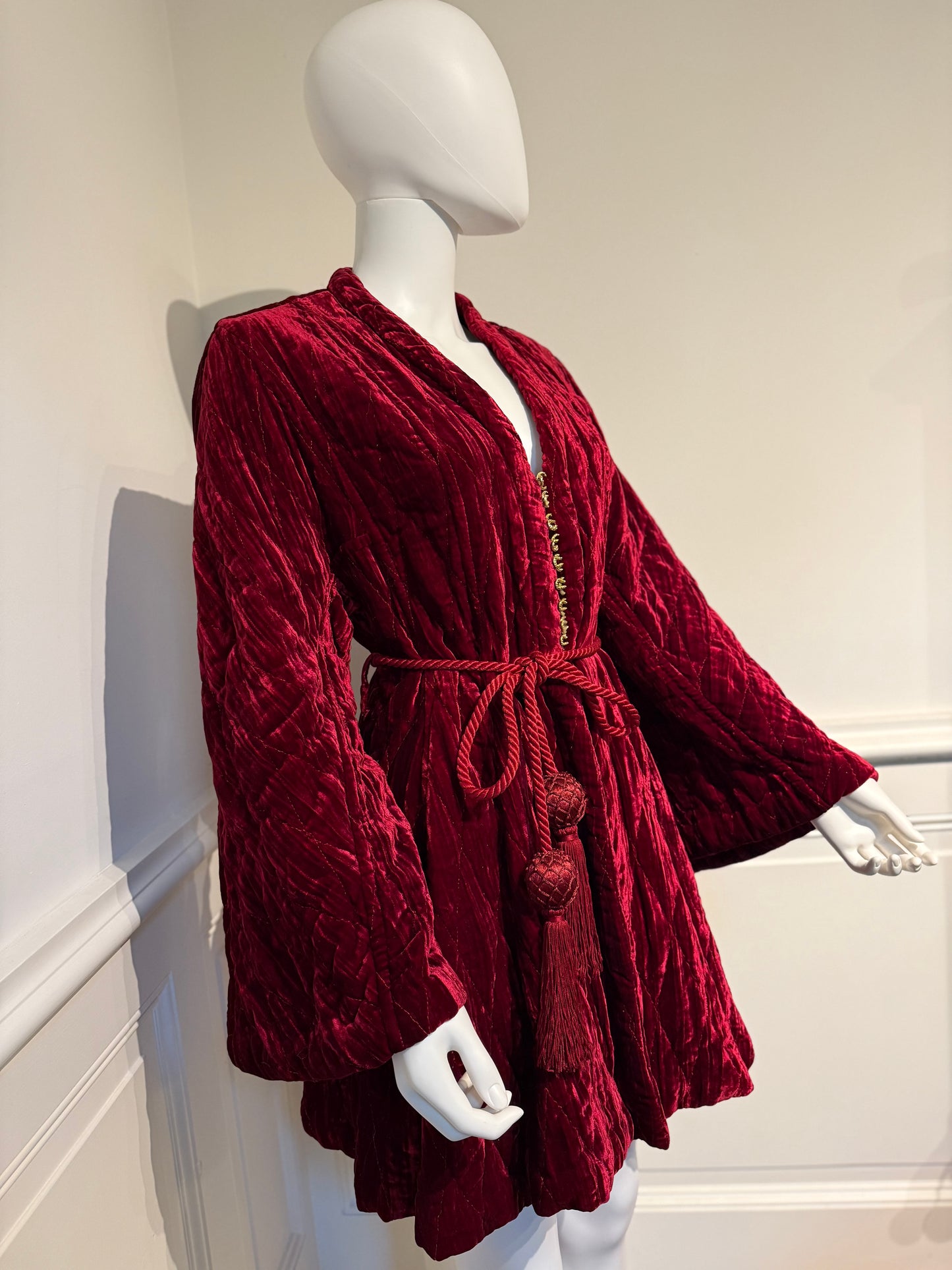 Rare Christian Dior by Gianfranco Ferre Runway Fall/Winter 1994/1995 Velvet Coat