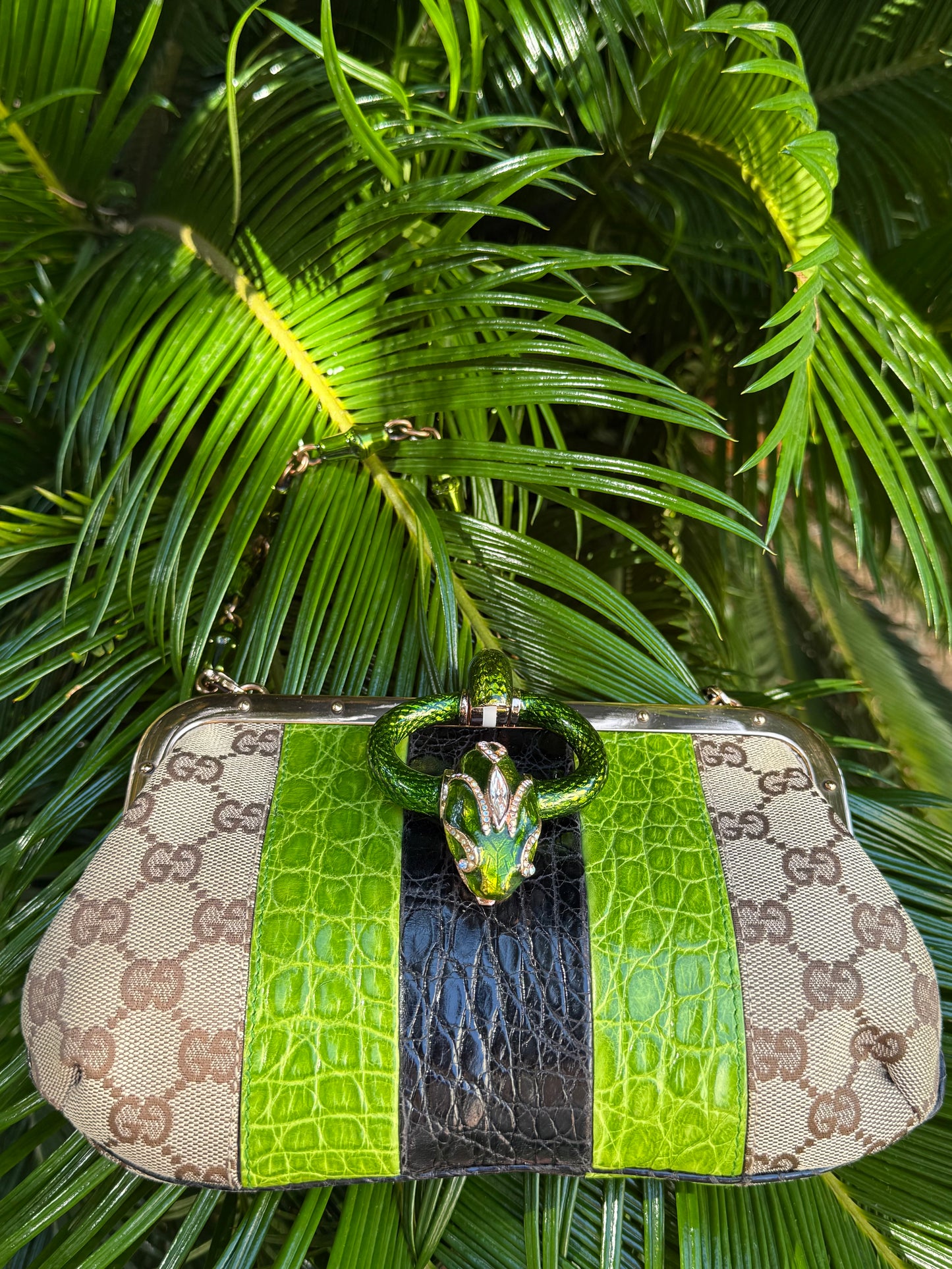 Rare Gucci Dragon clutch purse bag Runway SS 2004 by Tom Ford