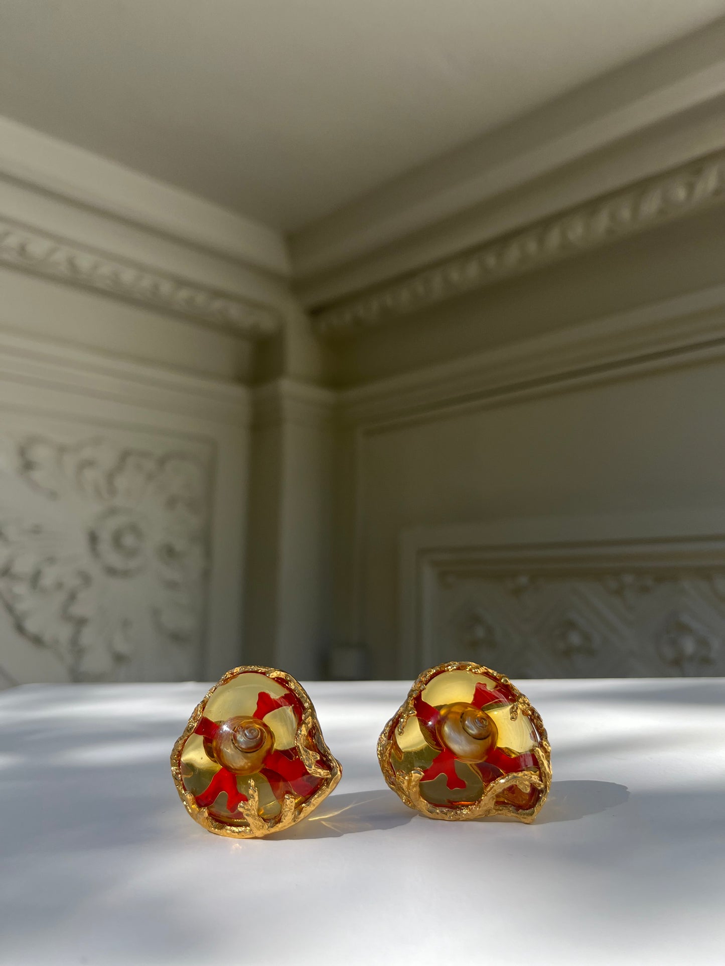 Rare Vintage Yves Saint Laurent clips-on earrings by Robert Goossens