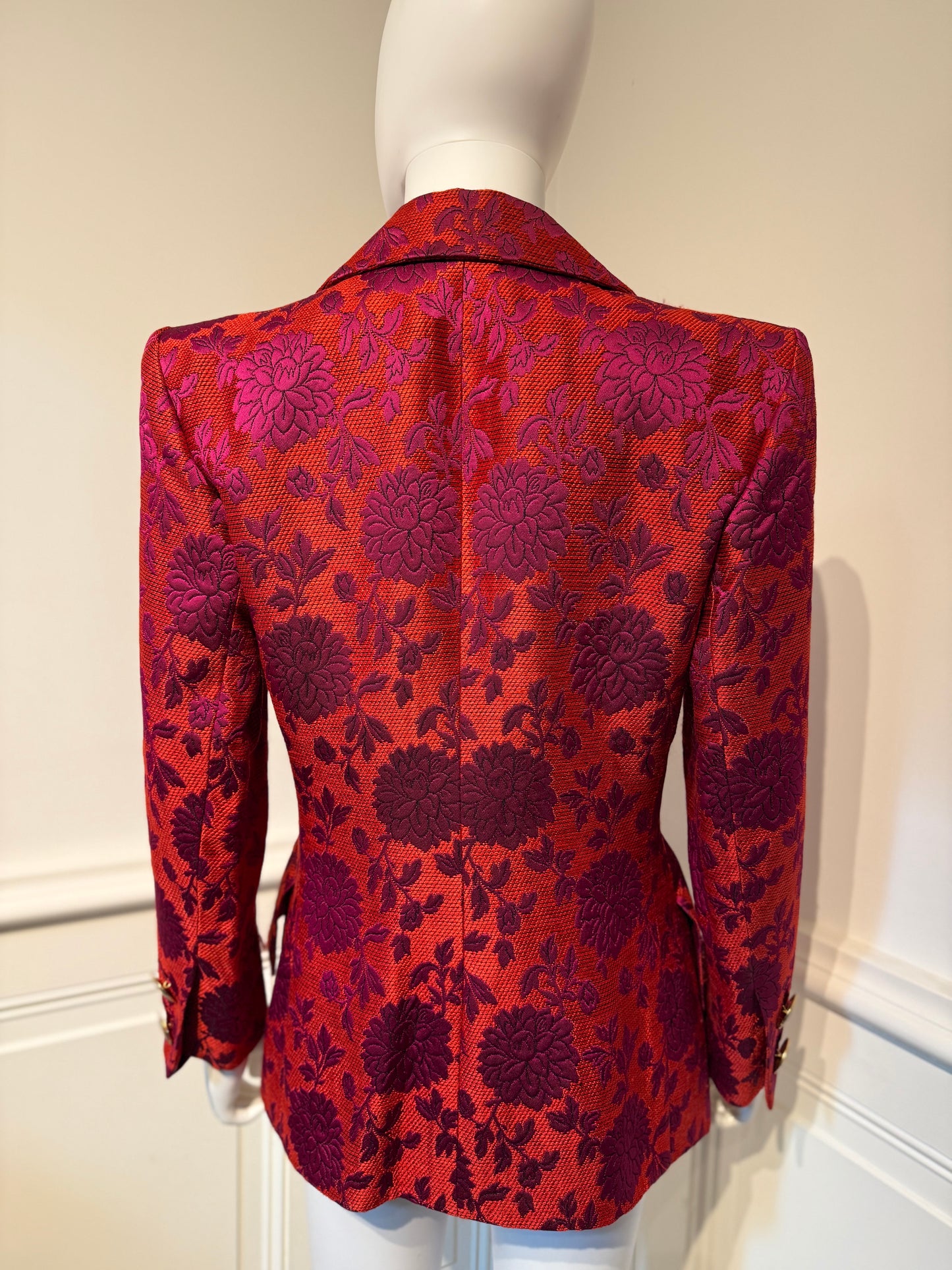 Documented Yves Saint Laurent Rive Gauche Runway brocade jacket blazer AW 1992/1993