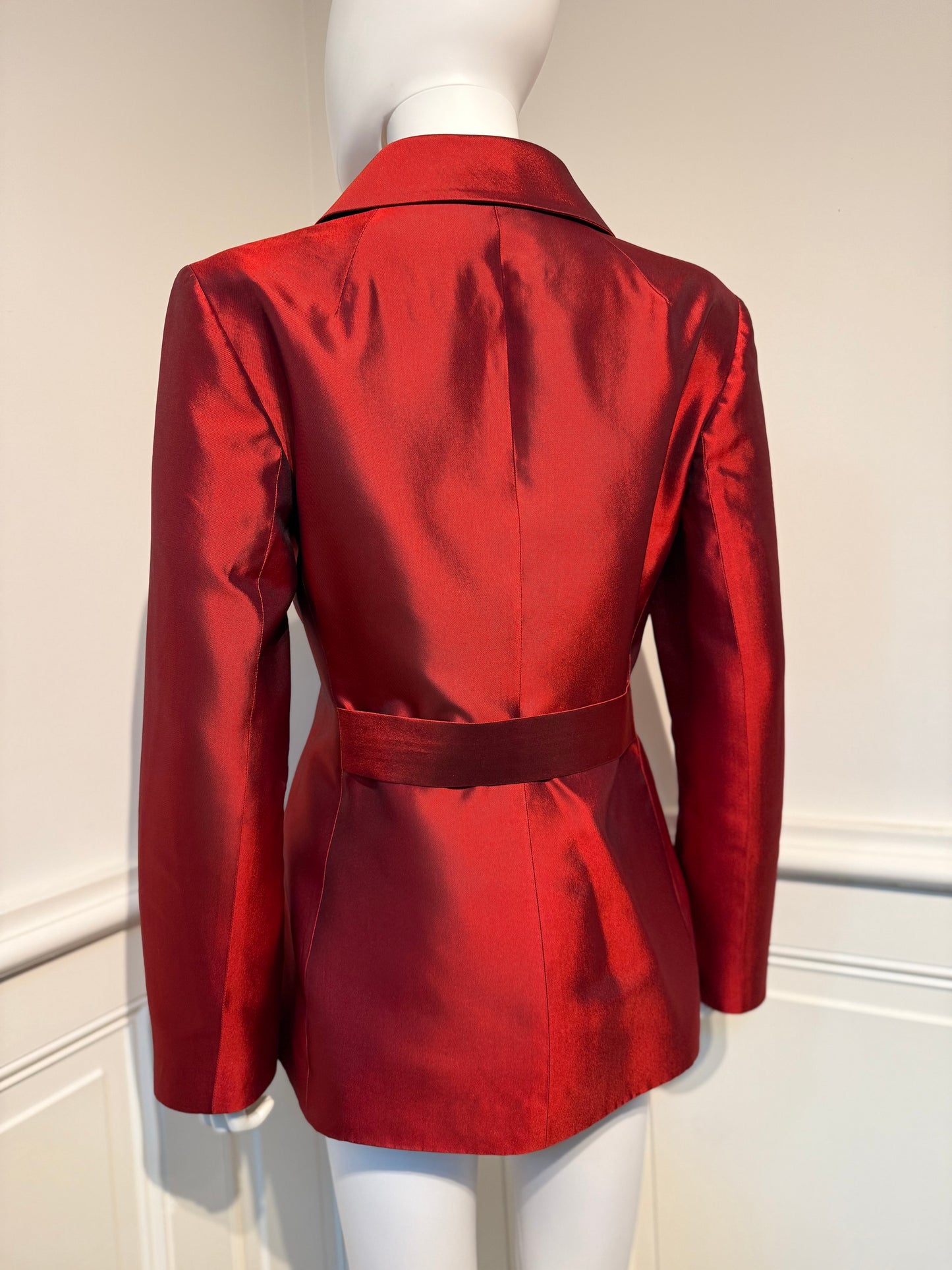 Documented Early Dolce&Gabbana Runway Silk Jacket SS 1996 worn by Yasmeen Ghauri