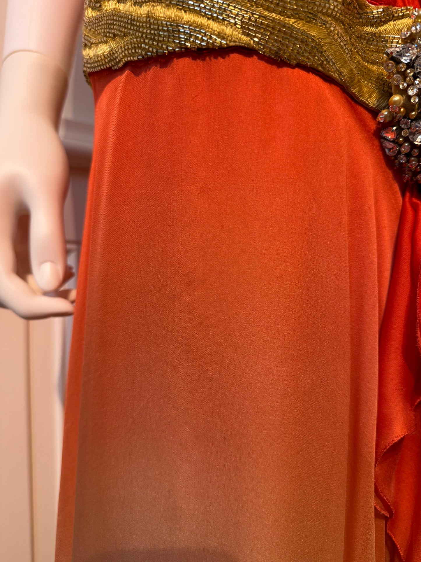 Roberto Cavalli SS 2006 Runway iconic silk backless dress with hand beaded details, embroidery✨