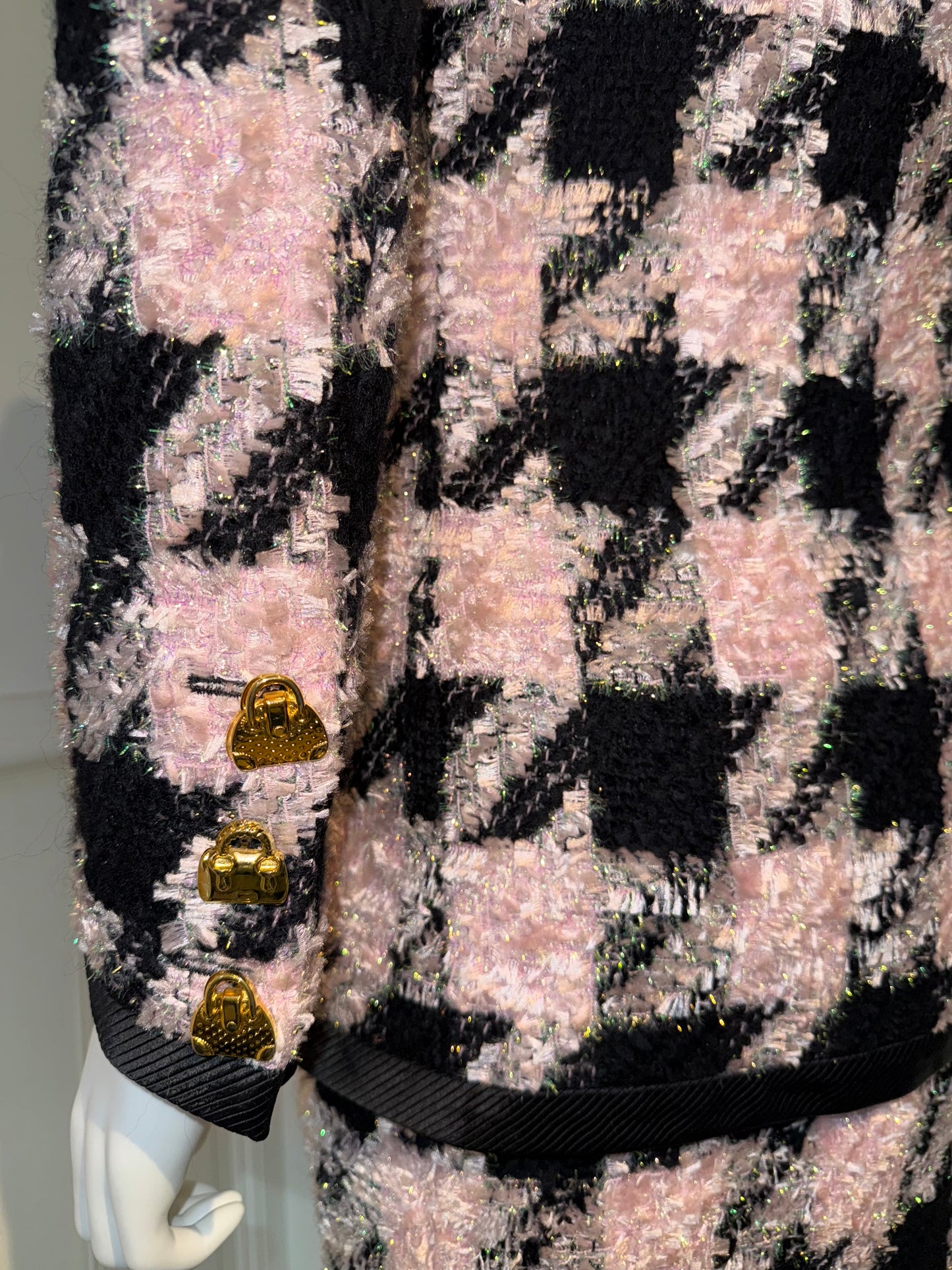 Iconic gorgeous vintage Escada by Margaretha Ley houndstooth skirt suit