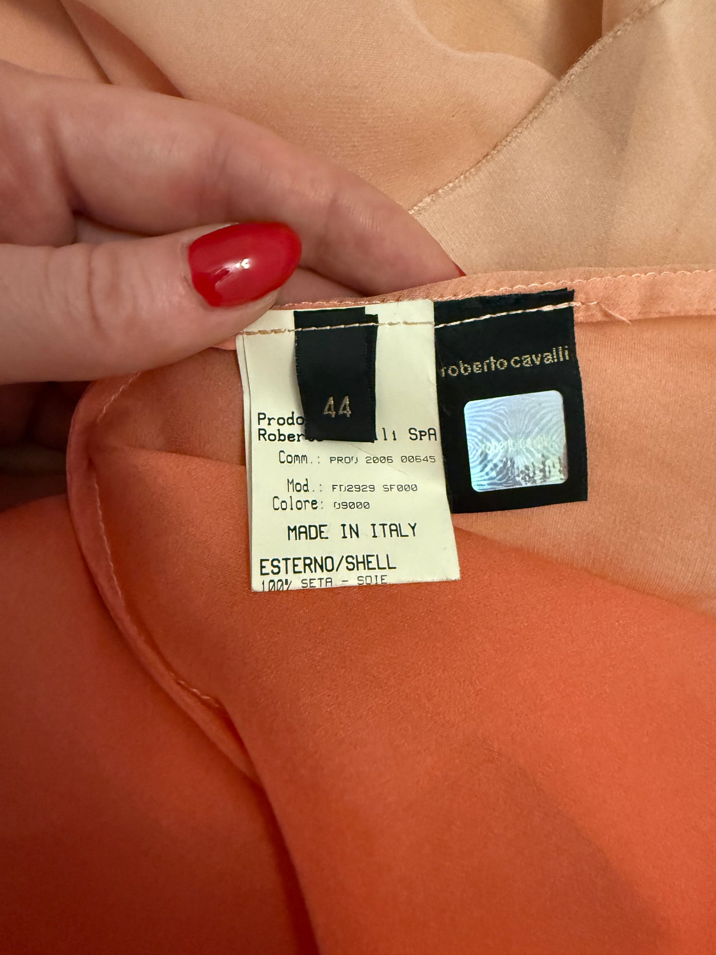 Roberto Cavalli SS 2006 Runway iconic silk backless dress with hand beaded details, embroidery✨