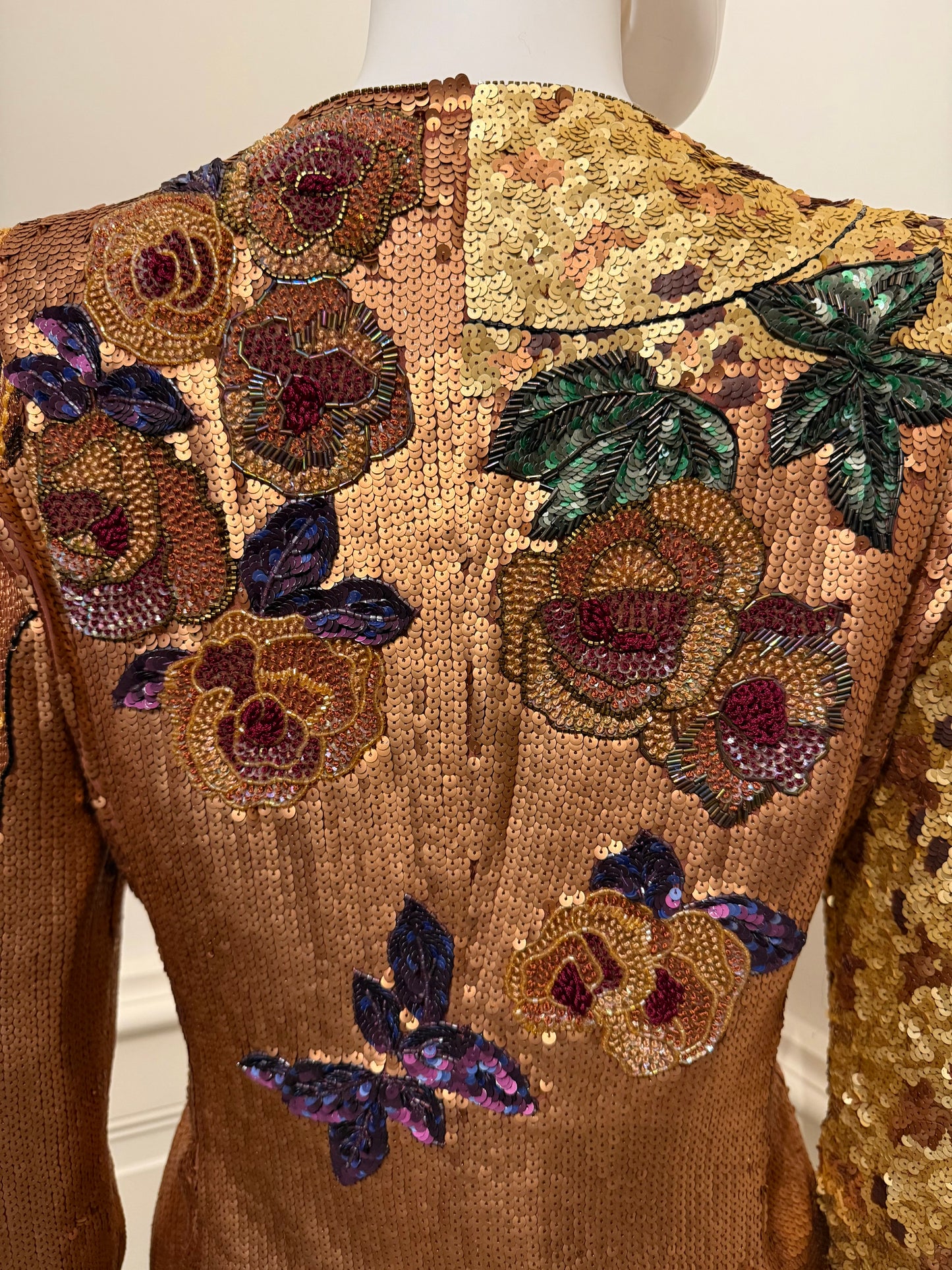 Krizia Amazing Vintage Runway Fall/Winter 1992 beaded embroidered skirt suit