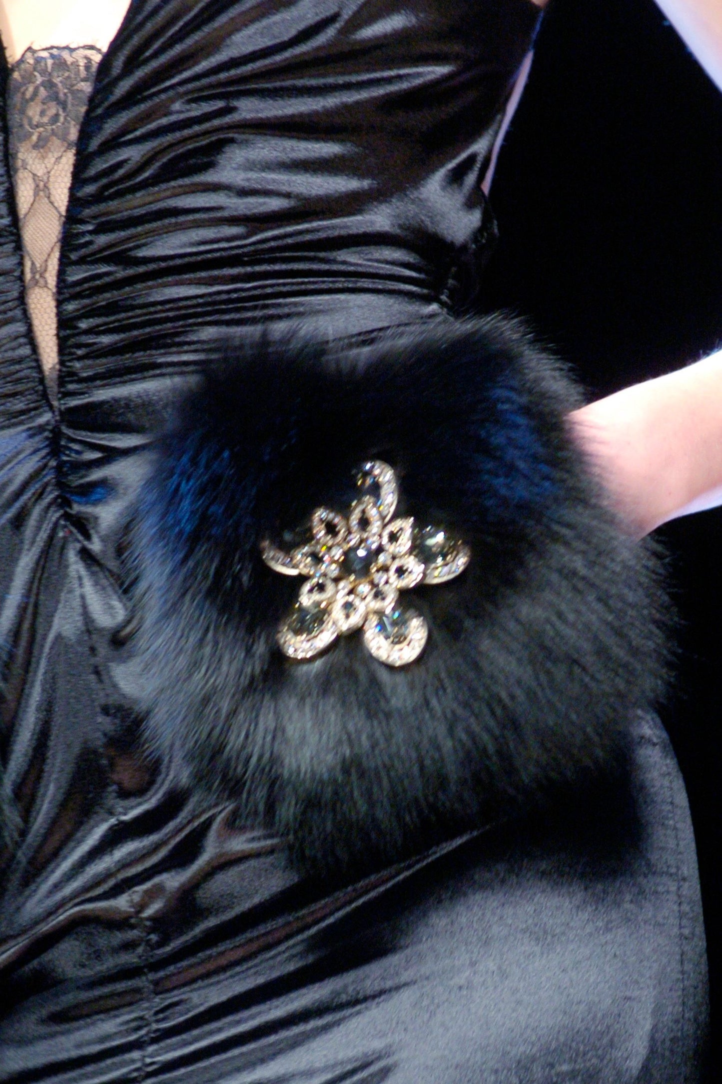 Rare Valentino Fall/Winter 2005 black mink fur purse