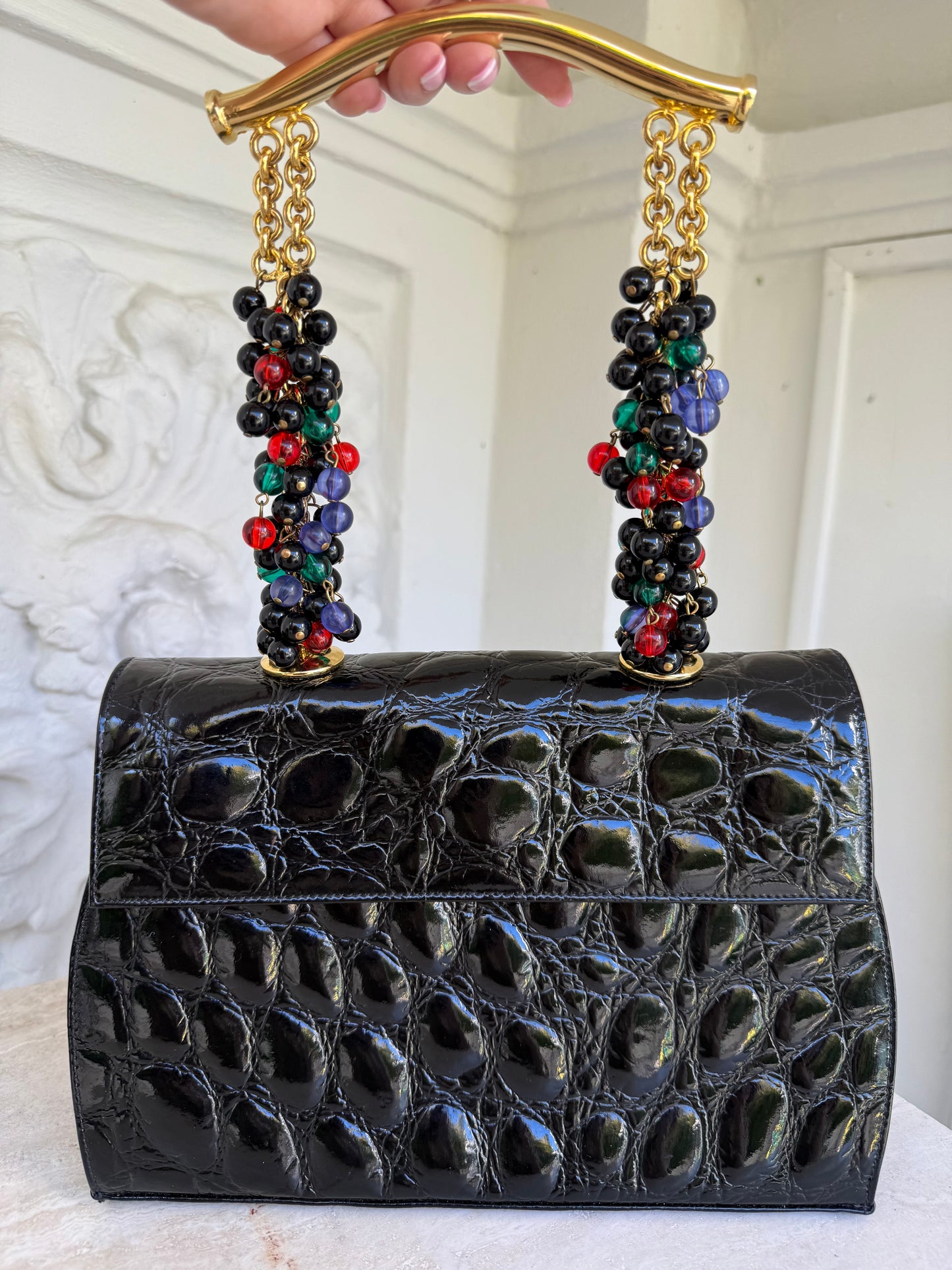 Extremely rare Gianni Versace Spring/Summer 1991 limited edition jeweled handbag