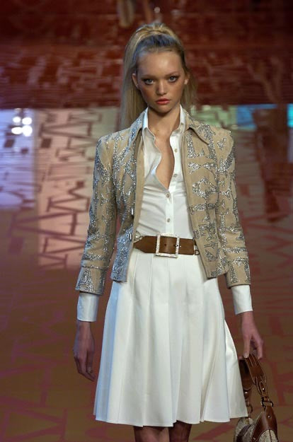 Rare Valentino Garavani S/S 2005 Runway suede embroidered embellished beaded glitter jacket