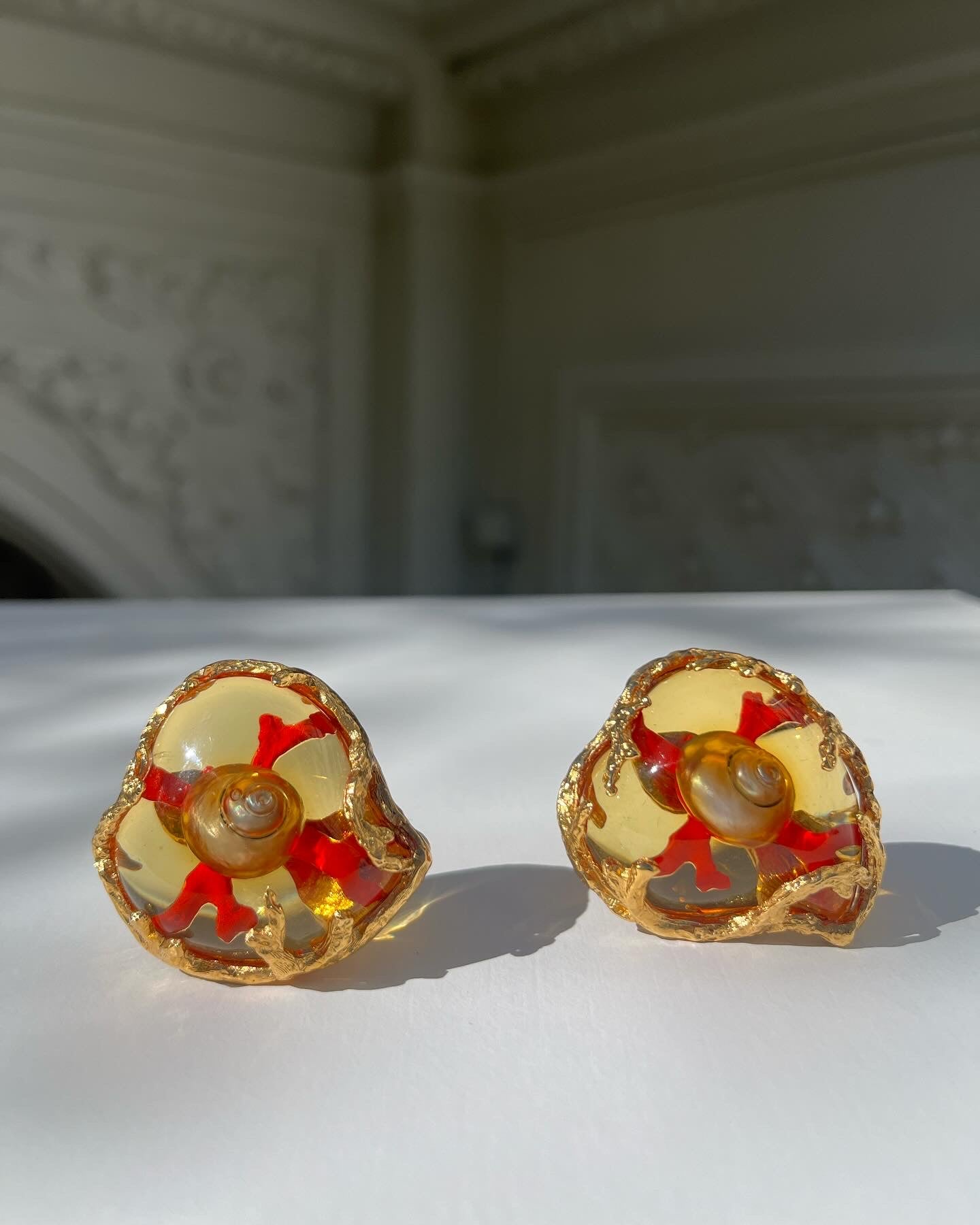 Rare Vintage Yves Saint Laurent clips-on earrings by Robert Goossens