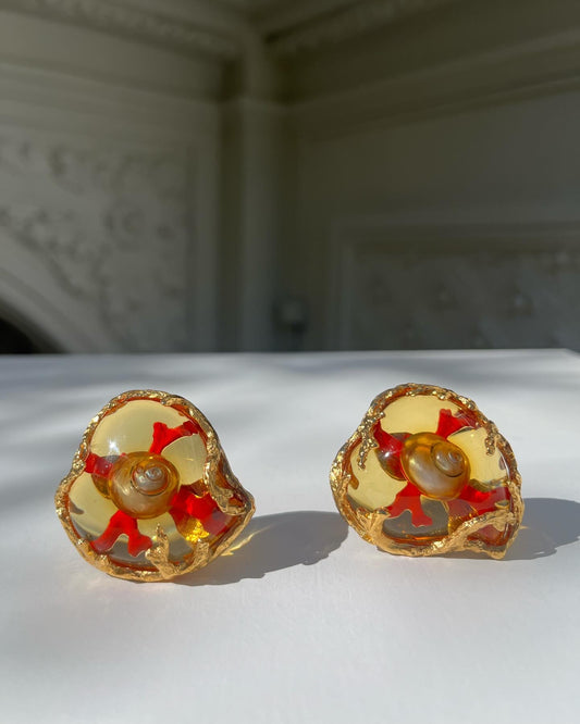 Rare Vintage Yves Saint Laurent clips-on earrings by Robert Goossens