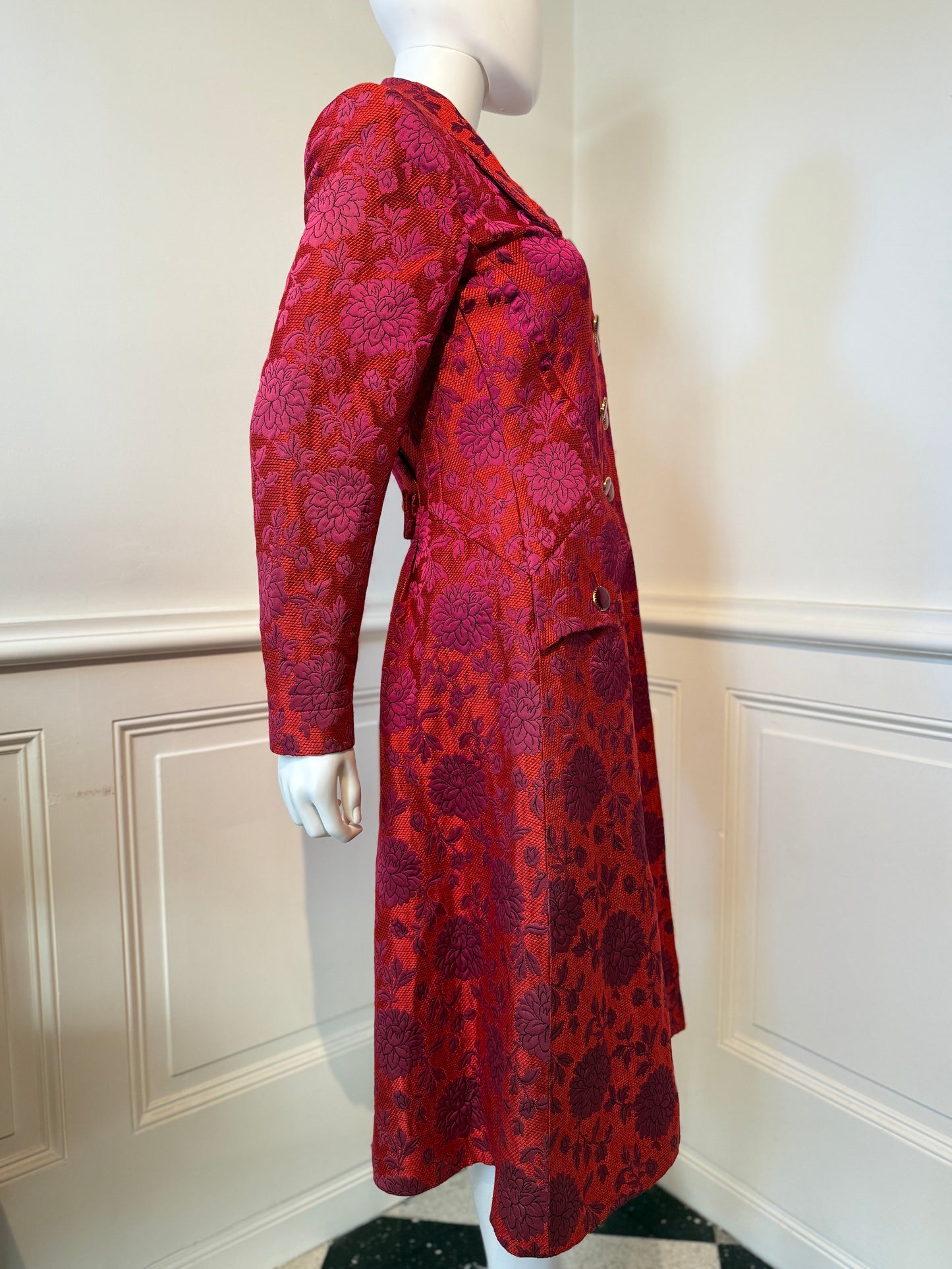 Documented Runway Yves Saint Laurent Rive Gauche AW 1992/1993 Runway brocade coat