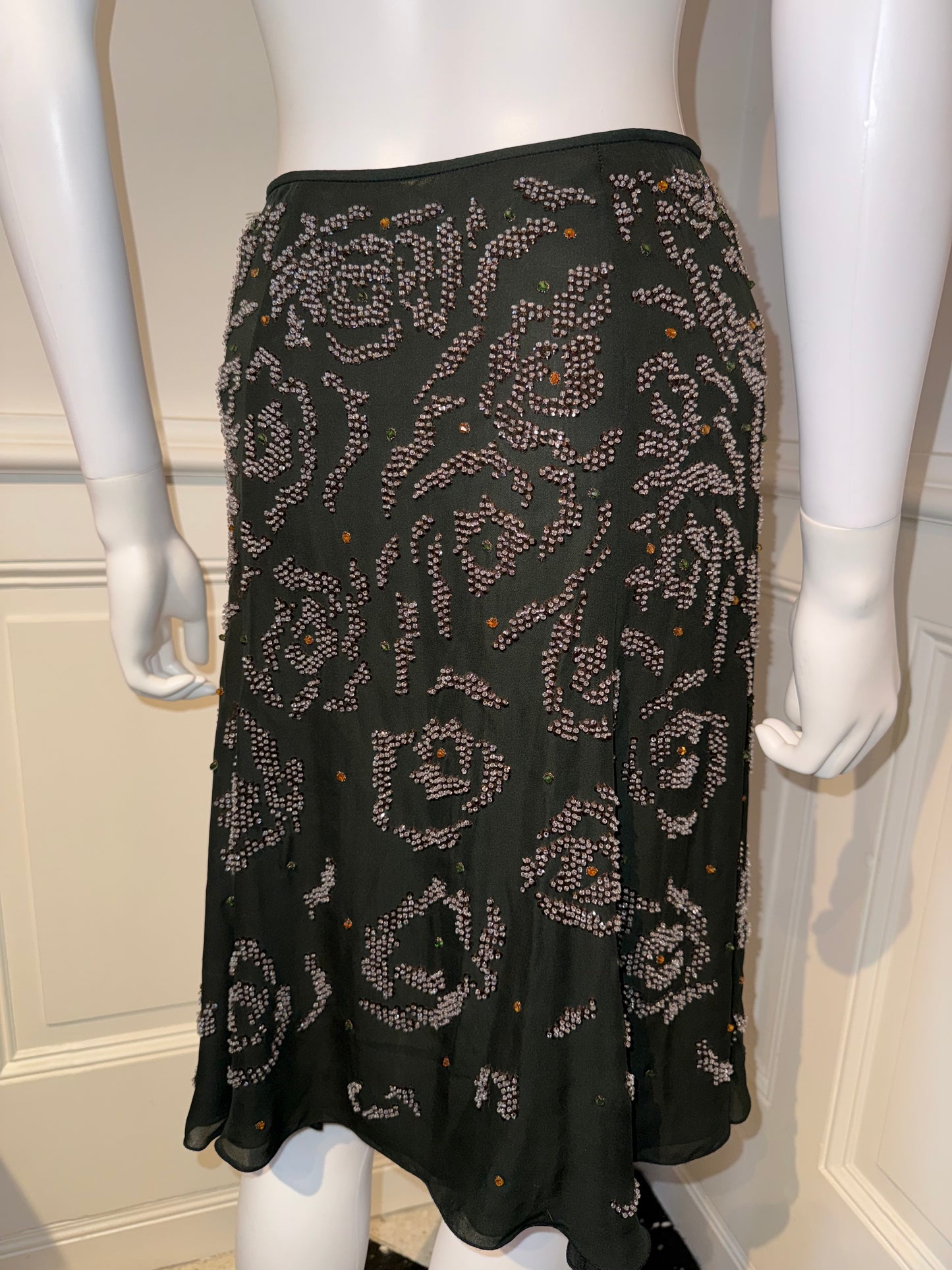 Vintage Valentino beaded embellished skirt new/with tags