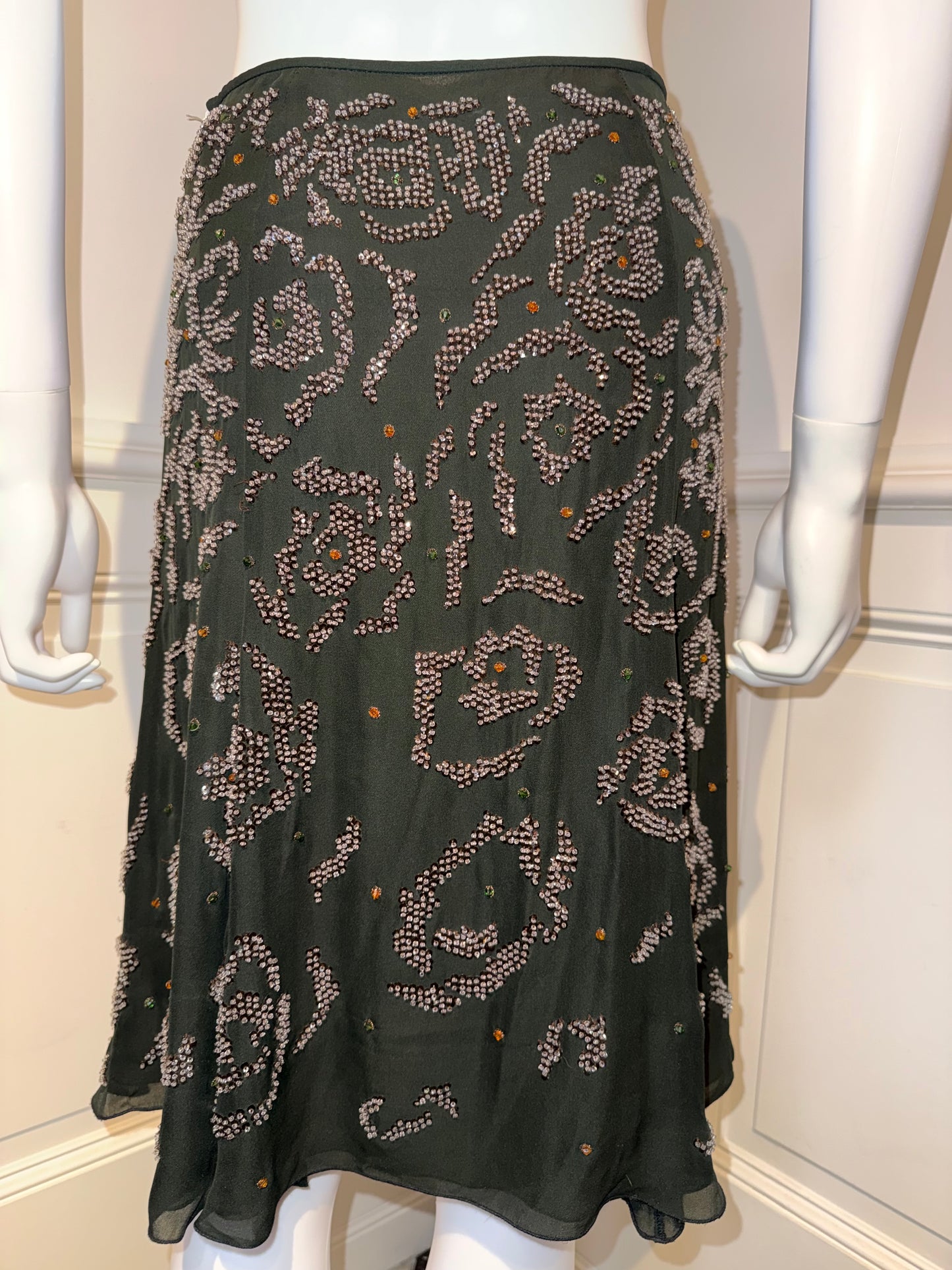 Vintage Valentino beaded embellished skirt new/with tags
