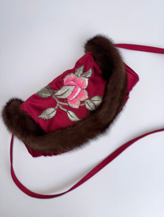 Rare Yves Saint Laurent by Tom Ford FW 2004 silk shoulder purse