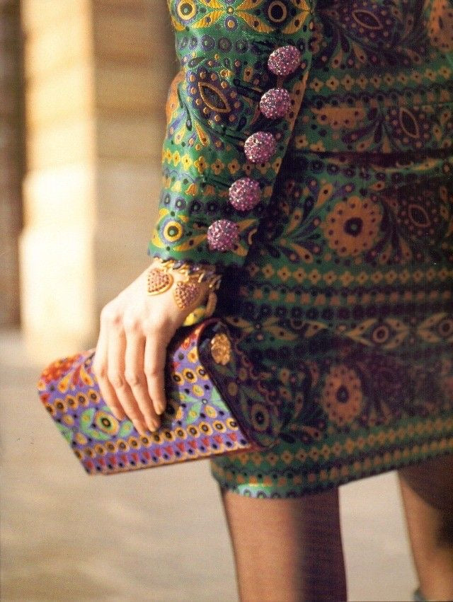 Documented Yves Saint Laurent Rive Gauche AW 1990/1991 runway brocade skirt suit