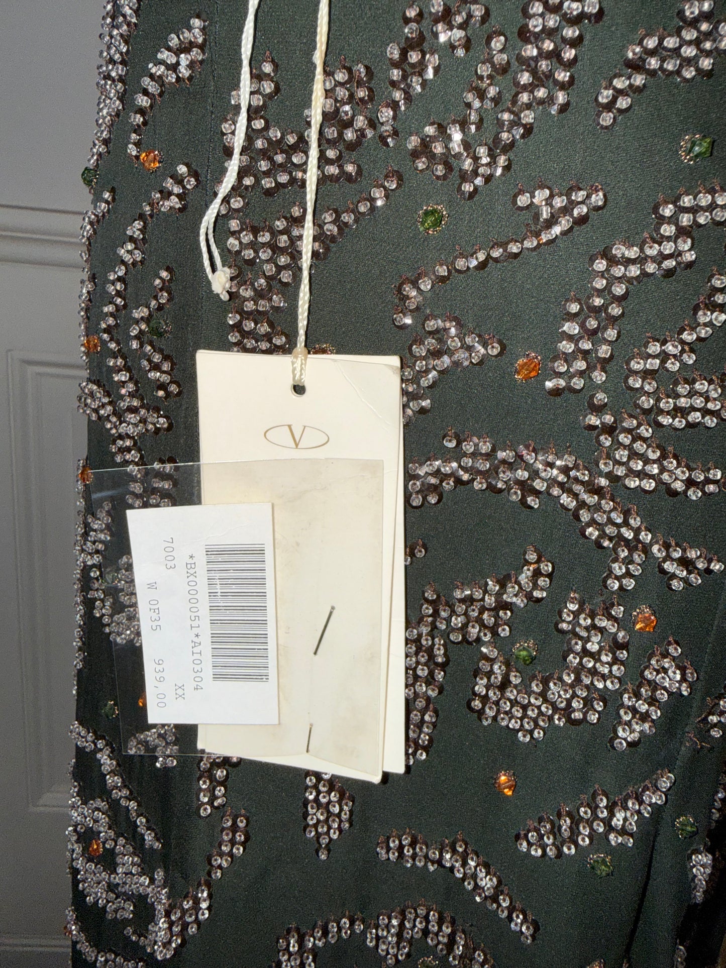 Vintage Valentino beaded embellished skirt new/with tags
