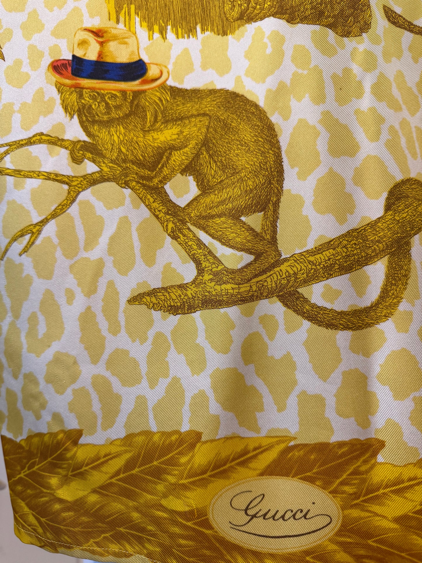 Gucci by Tom Ford 2000’s silk shirt with iconic monkey pattern