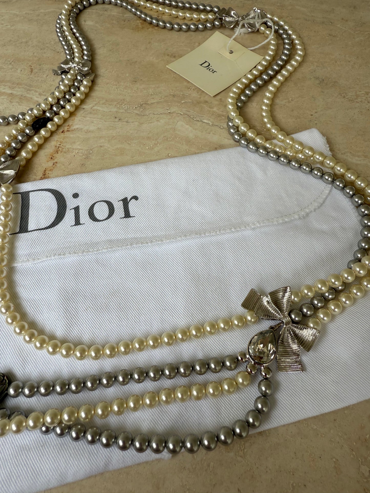 Christian Dior by John Galliano SS 2004 gorgeous baroque pearls long necklace