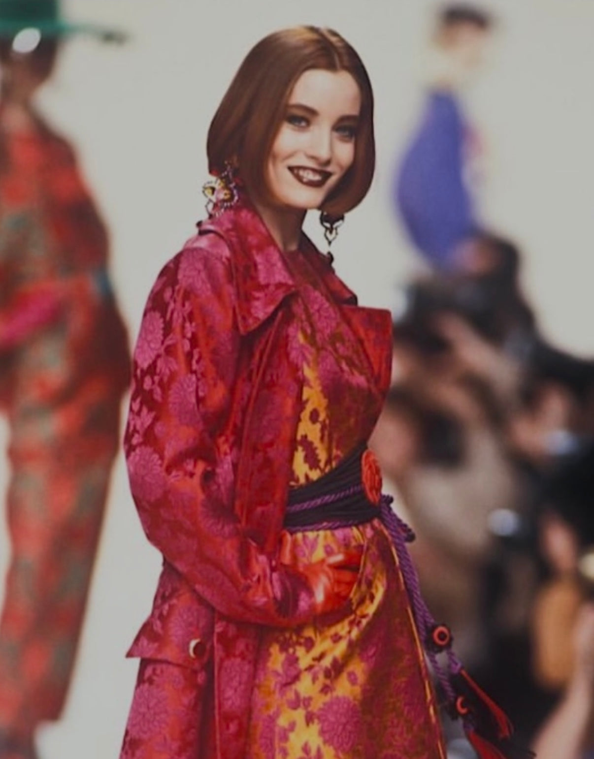 Documented Yves Saint Laurent Rive Gauche Runway brocade jacket blazer AW 1992/1993