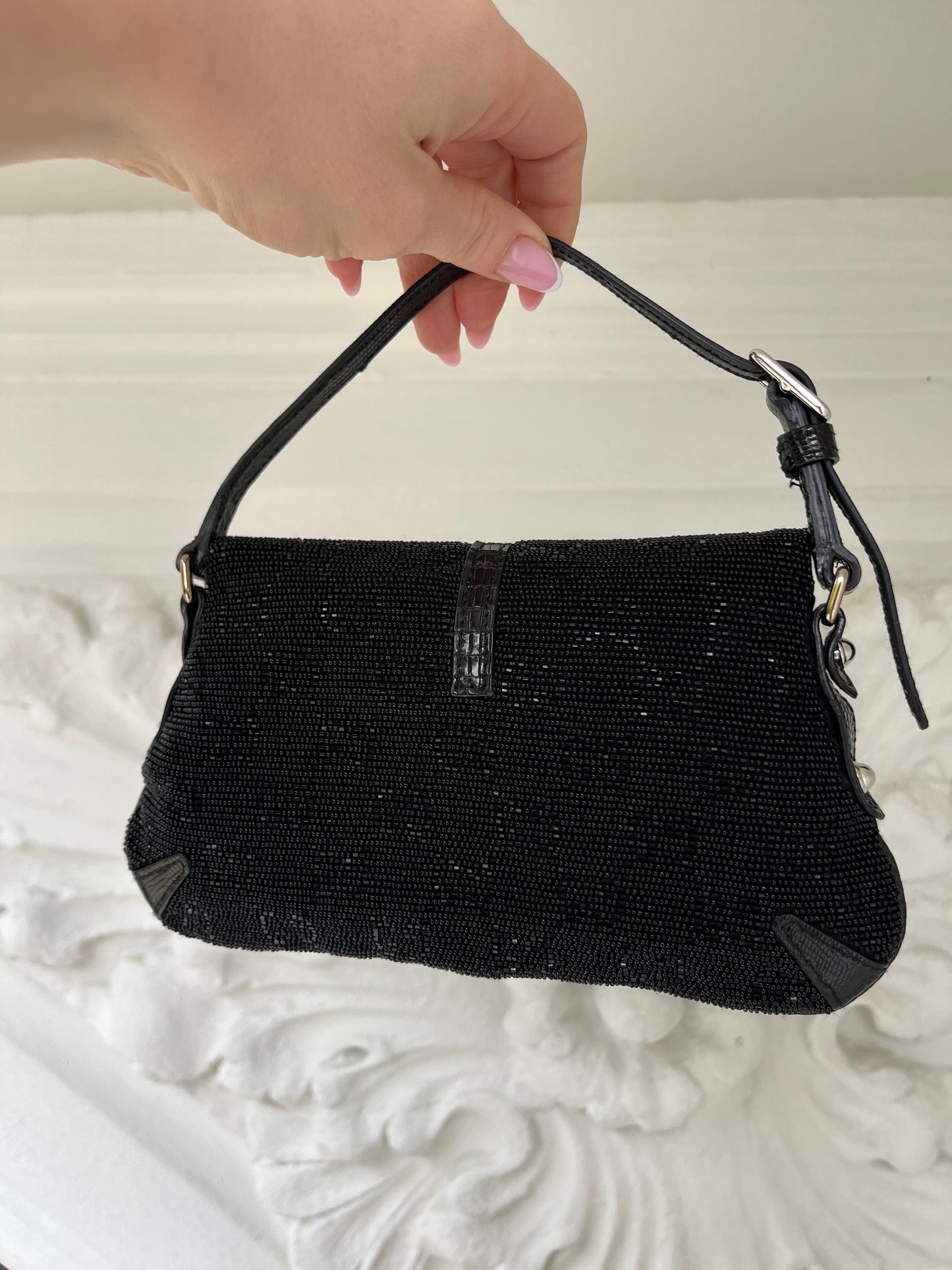 Rare 2000’s Gucci by Tom Ford interlocking GG beaded micro-bag, pochette
