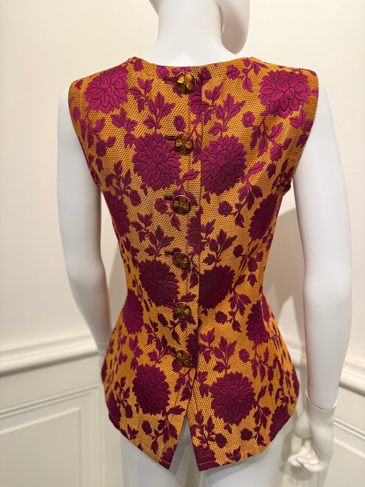 Rare Yves Saint Laurent Rive Gauche F/W 1992/1993 Runway Documented brocade top/vest