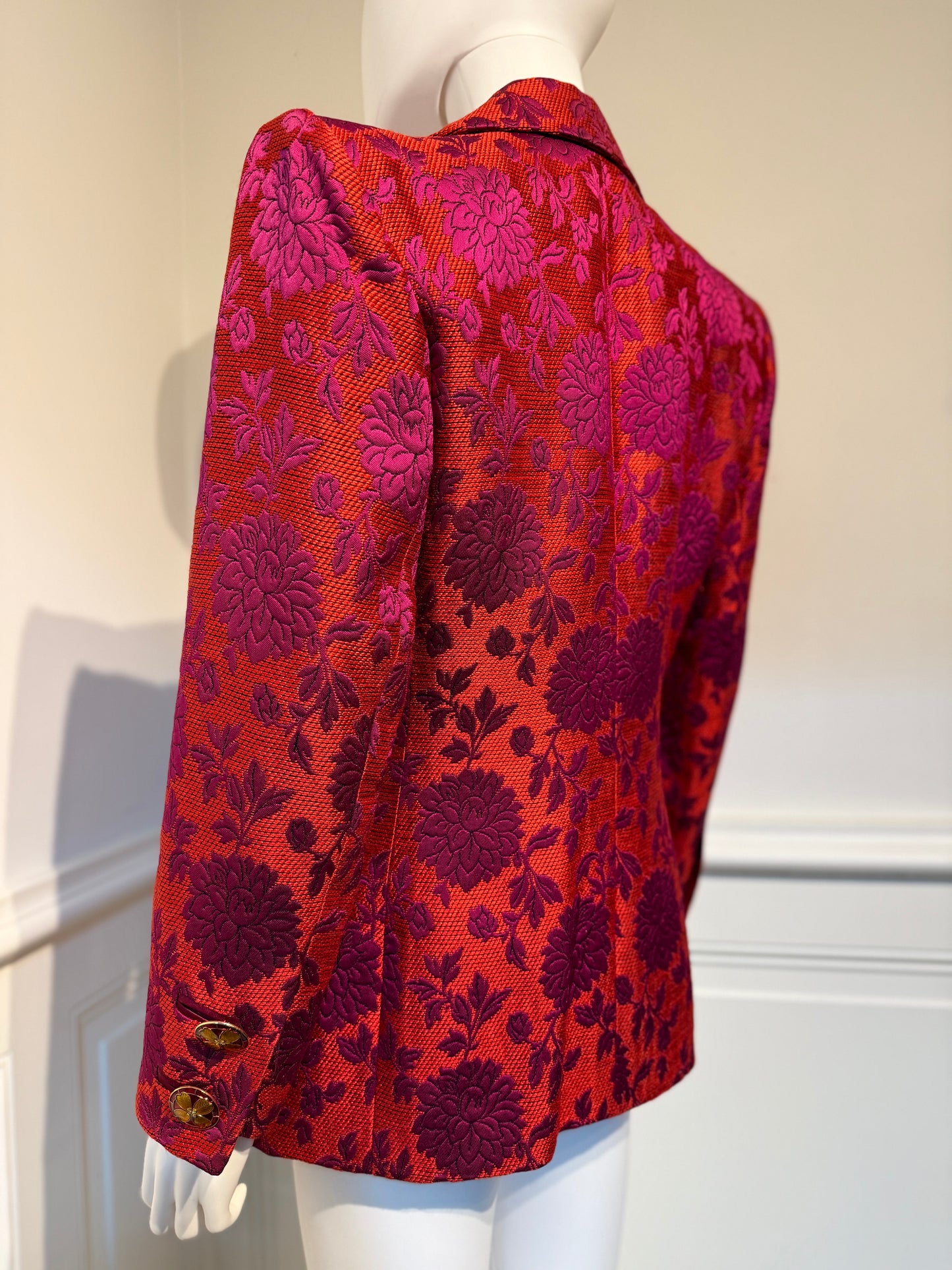 Documented Yves Saint Laurent Rive Gauche Runway brocade jacket blazer AW 1992/1993