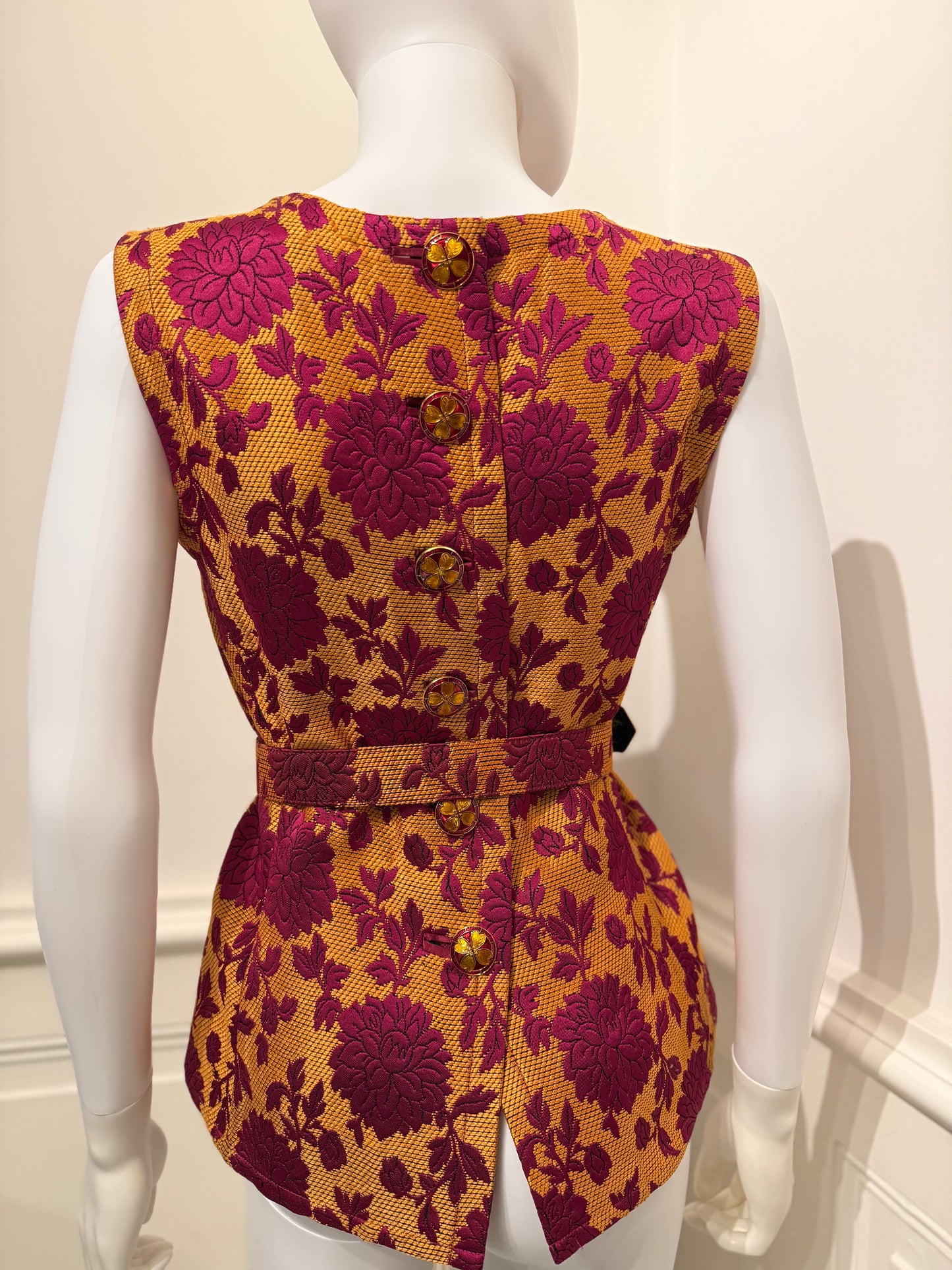 Rare Yves Saint Laurent Rive Gauche F/W 1992/1993 Runway Documented brocade top/vest