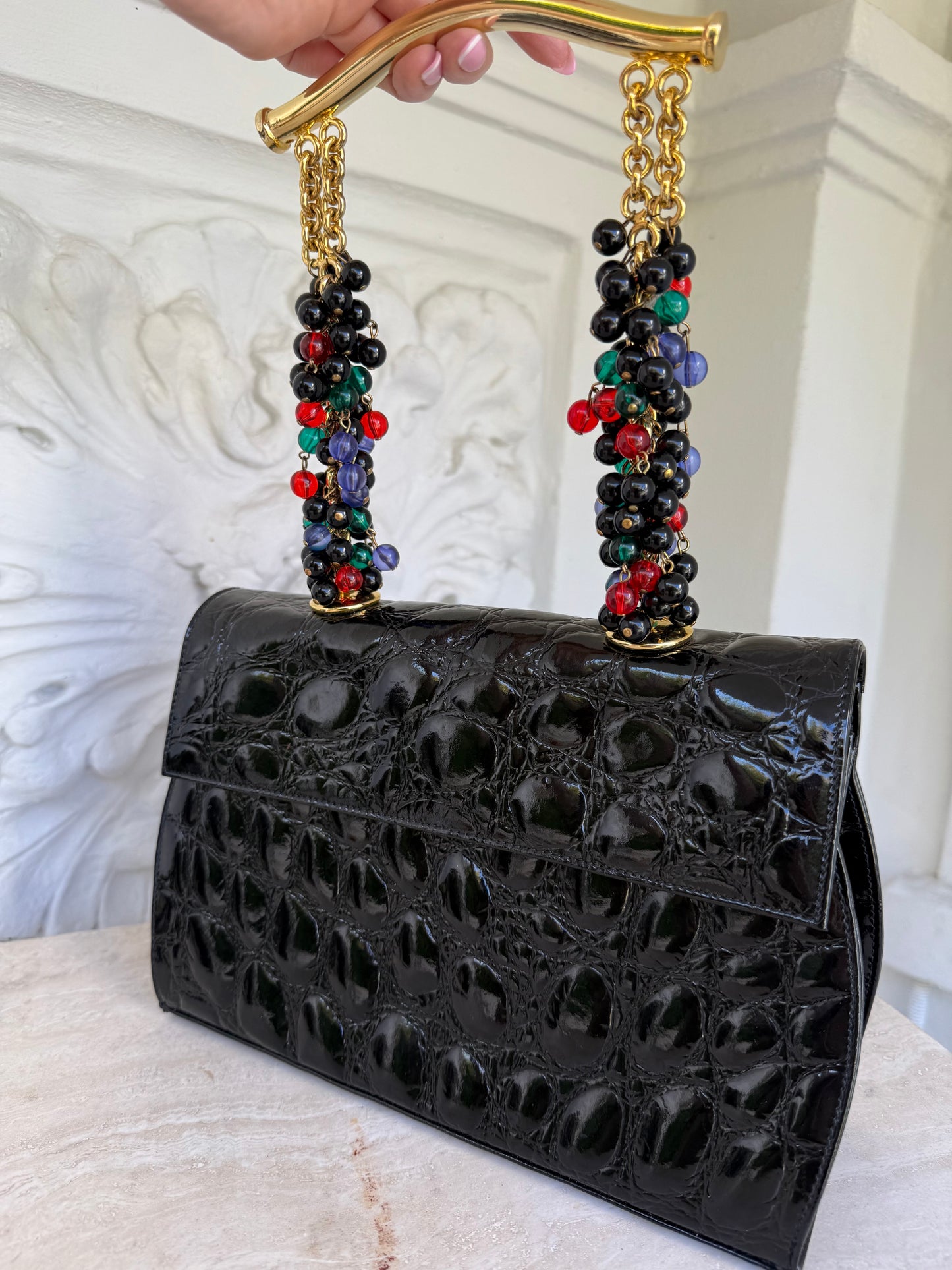 Extremely rare Gianni Versace Spring/Summer 1991 limited edition jeweled handbag