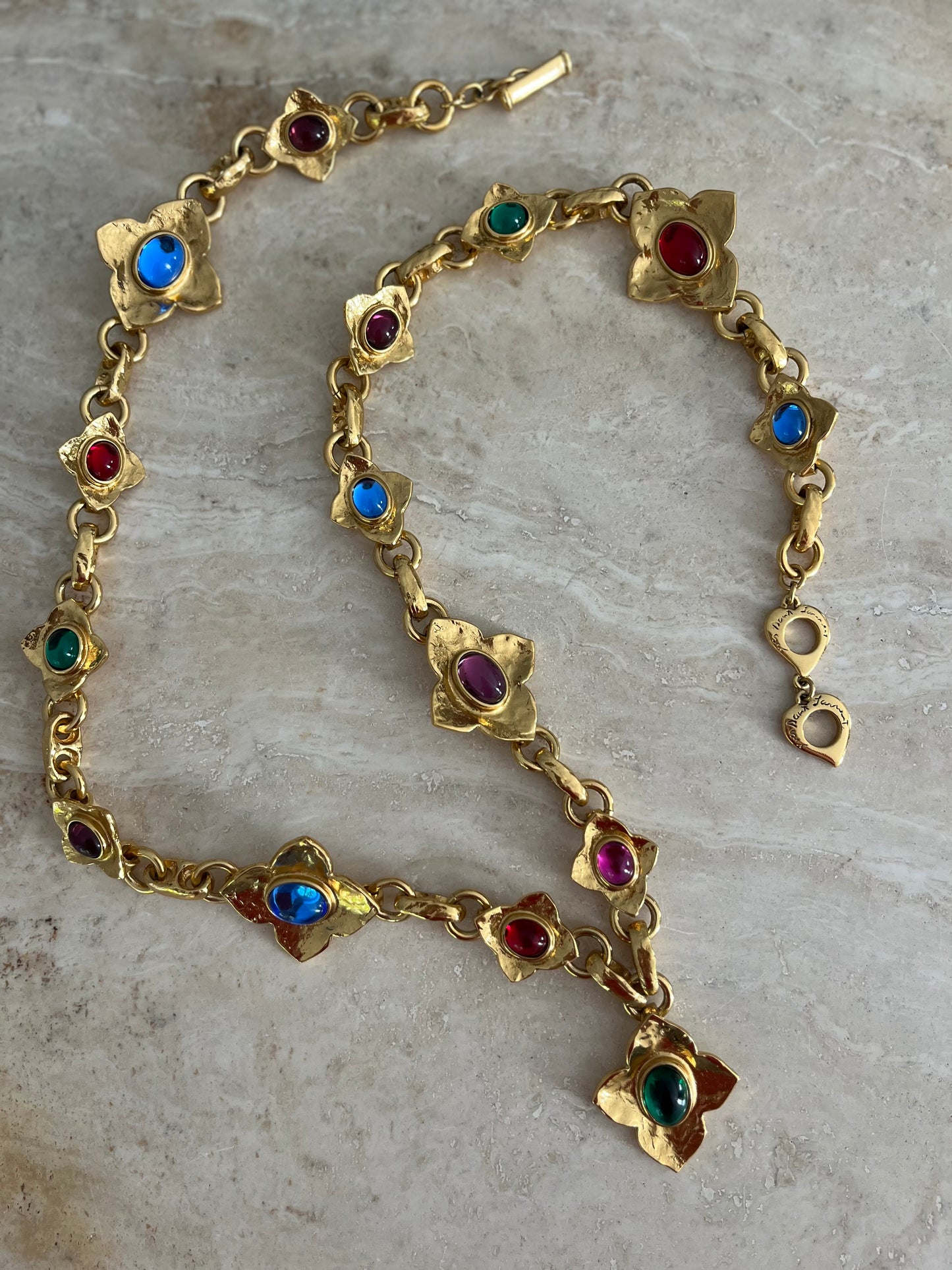 Vintage Yves Saint Laurent Sautoir necklace belt by Robert Goossens