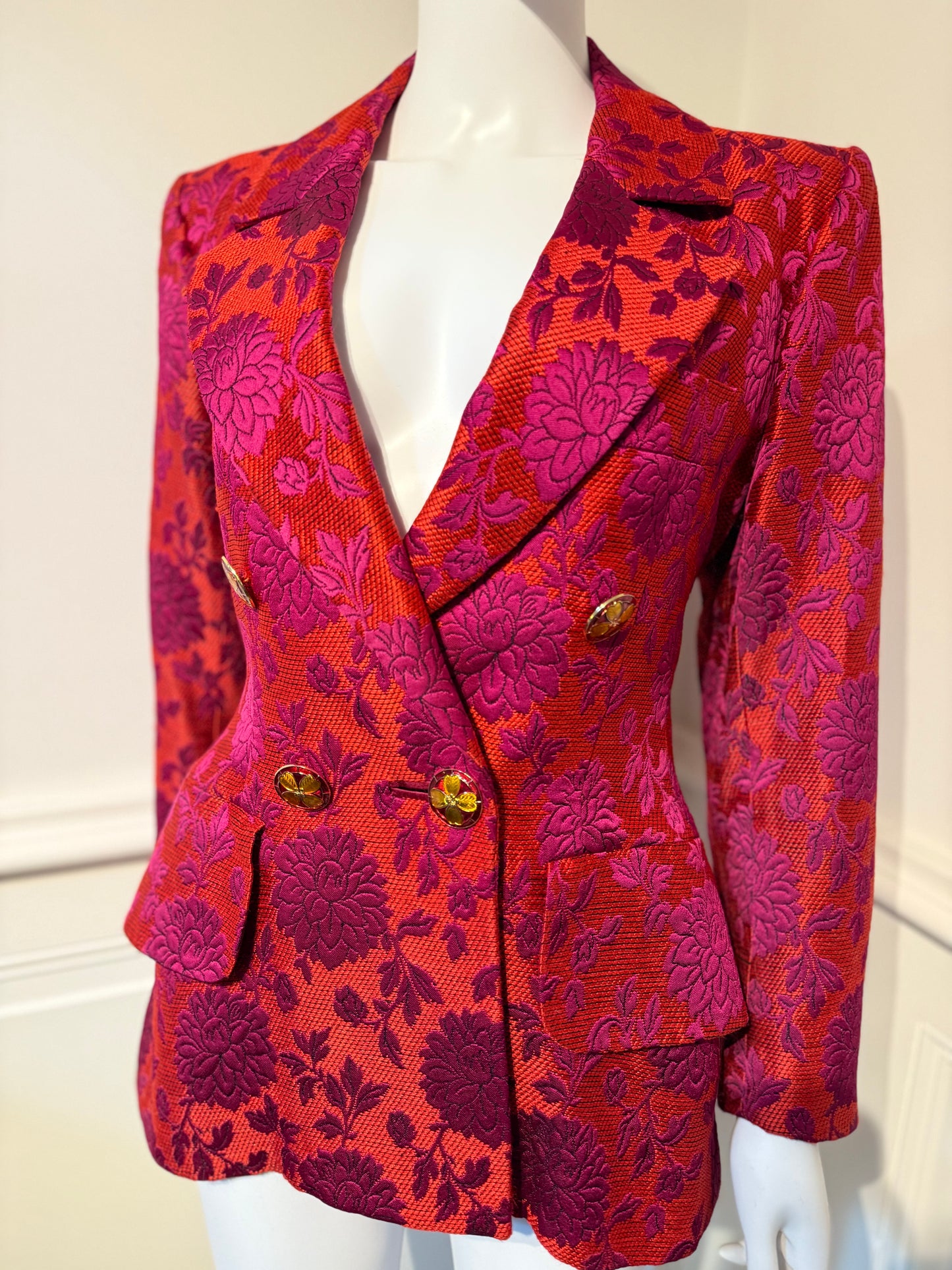 Documented Yves Saint Laurent Rive Gauche Runway brocade jacket blazer AW 1992/1993