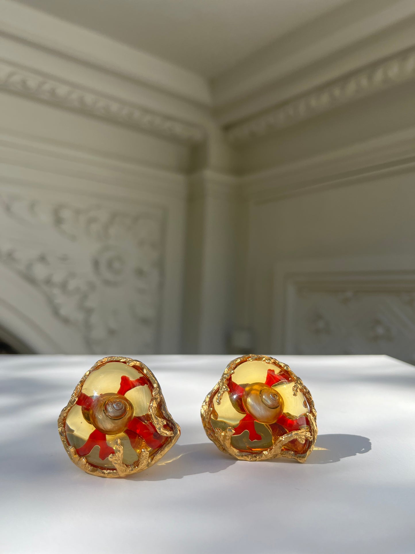 Rare Vintage Yves Saint Laurent clips-on earrings by Robert Goossens